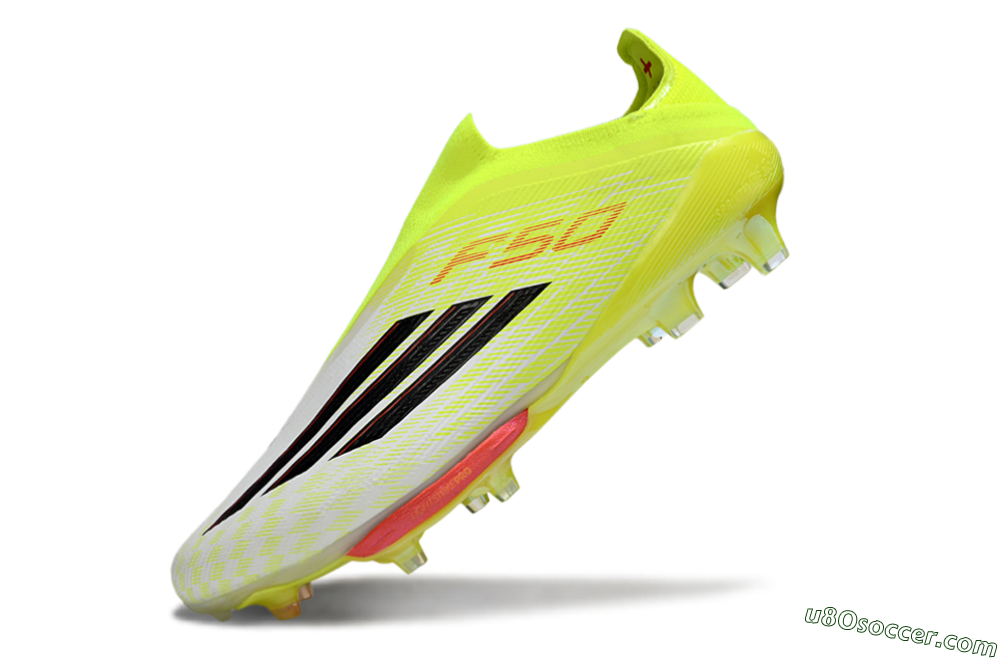 Adidas F50+ Elite Lightstrike Pro Laceless FG Firm Ground Soccer Cleats - Yellow/Lime Green/White 5