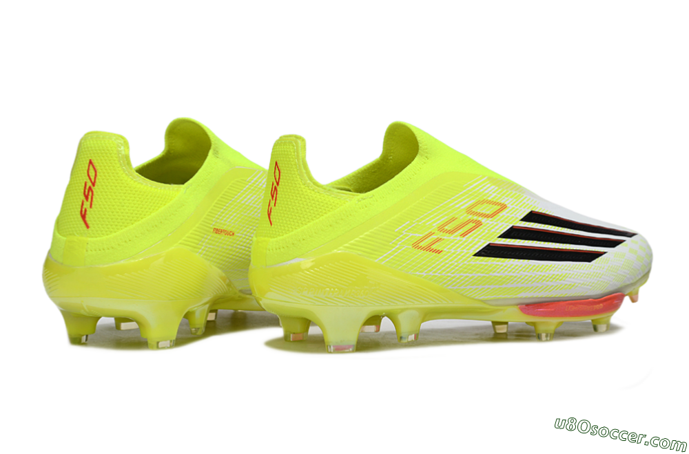 Adidas F50+ Elite Lightstrike Pro Laceless FG Firm Ground Soccer Cleats - Yellow/Lime Green/White 6