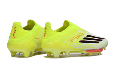 Adidas F50+ Elite Lightstrike Pro Laceless FG Firm Ground Soccer Cleats - Yellow/Lime Green/White