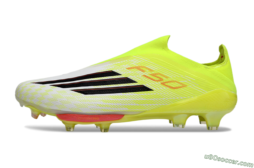 Adidas F50+ Elite Lightstrike Pro Laceless FG Firm Ground Soccer Cleats - Yellow/Lime Green/White 2
