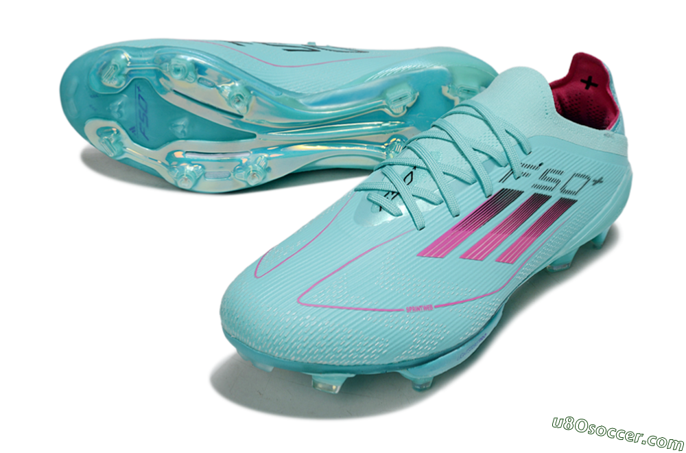 Adidas F50+ Elite Lightstrike Pro FG Firm Ground Soccer Cleats - Aqua/Coral Pink/Cool Teal 3