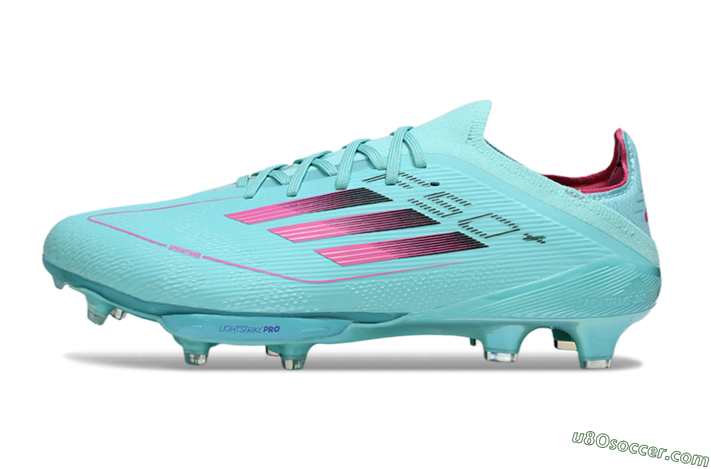 Adidas F50+ Elite Lightstrike Pro FG Firm Ground Soccer Cleats - Aqua/Coral Pink/Cool Teal 2