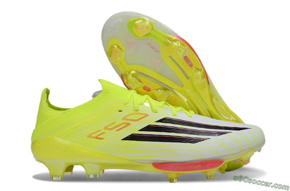 Adidas F50+ Elite Lightstrike Pro FG Firm Ground Soccer Cleats - Yellow/Neon Green/Sleek White 1