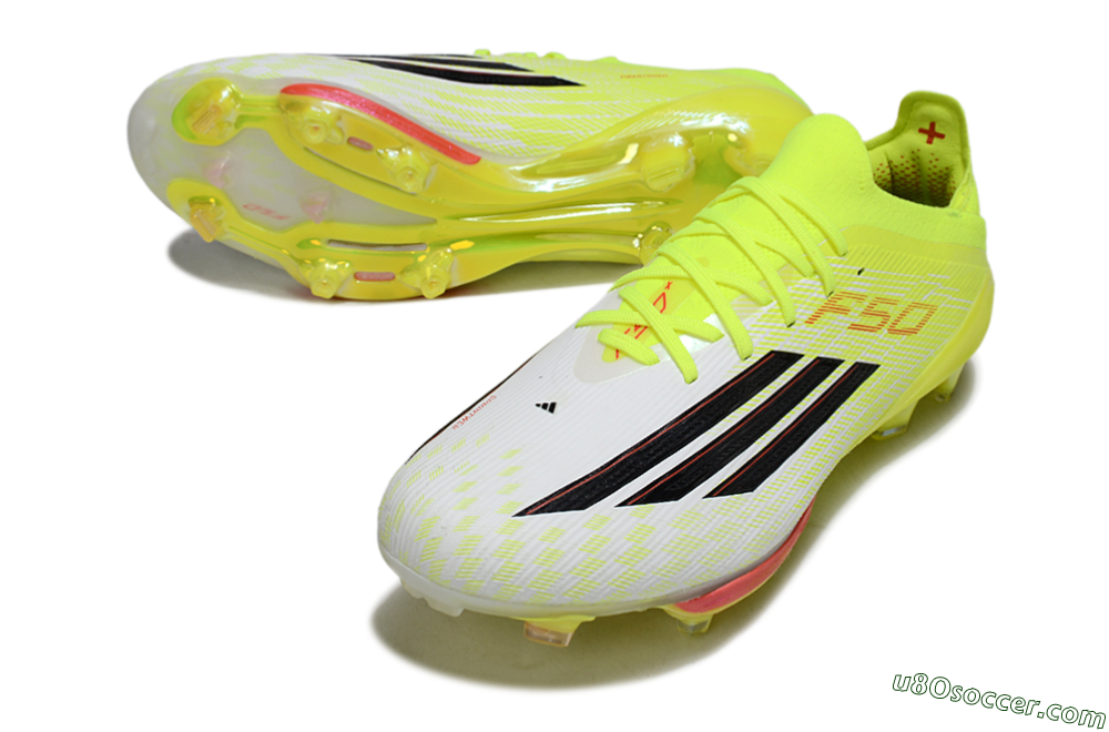 Adidas F50+ Elite Lightstrike Pro FG Firm Ground Soccer Cleats - Yellow/Neon Green/Sleek White 3