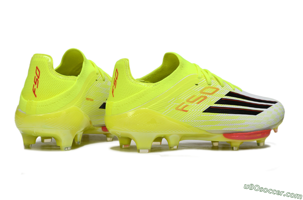 Adidas F50+ Elite Lightstrike Pro FG Firm Ground Soccer Cleats - Yellow/Neon Green/Sleek White 6