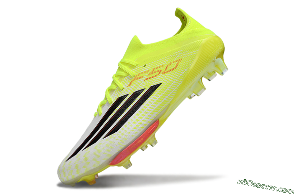 Adidas F50+ Elite Lightstrike Pro FG Firm Ground Soccer Cleats - Yellow/Neon Green/Sleek White 5