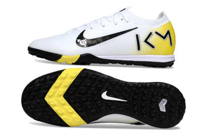KM x Nike Air Zoom Mercurial Vapor 16 Elite TF Artificial Turf Soccer Shoes - White/Lemon Yellow/Black