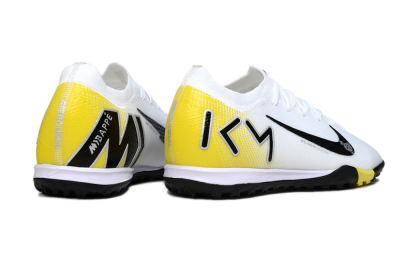 KM x Nike Air Zoom Mercurial Vapor 16 Elite TF Artificial Turf Soccer Shoes - White/Lemon Yellow/Black