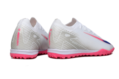 Nike Air Zoom Mercurial Vapor 16 Elite TF Artificial Turf Soccer Shoes - White/Neon Pink/Electric Blue