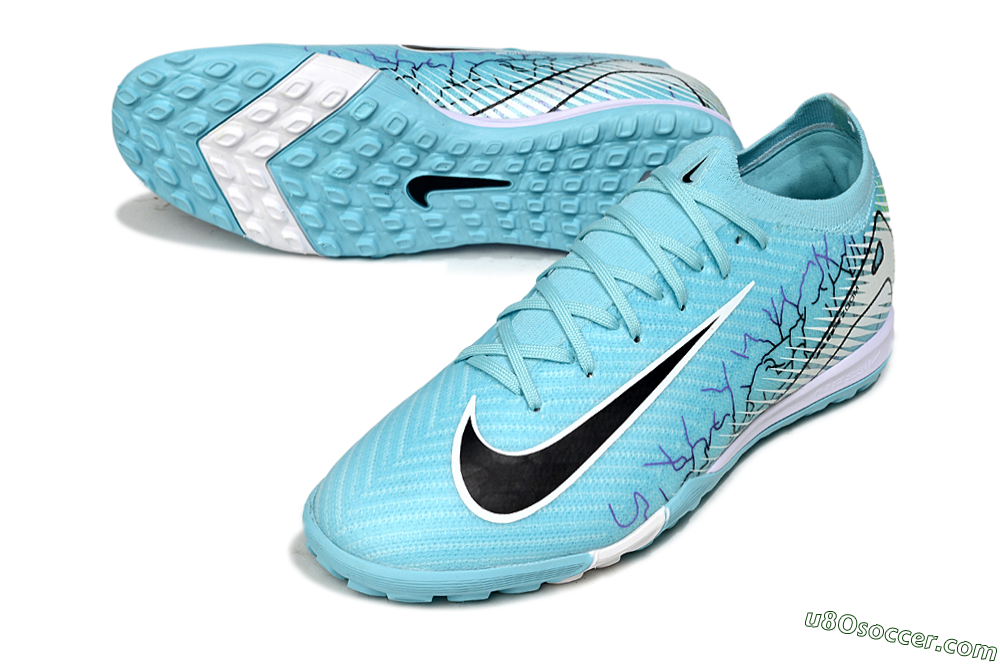 Nike Air Zoom Mercurial Vapor 16 Elite TF Artificial Turf Soccer Shoes - Blue/Aqua Splash/Jet Black 3
