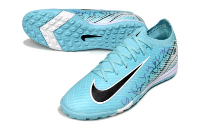 Nike Air Zoom Mercurial Vapor 16 Elite TF Artificial Turf Soccer Shoes - Blue/Aqua Splash/Jet Black