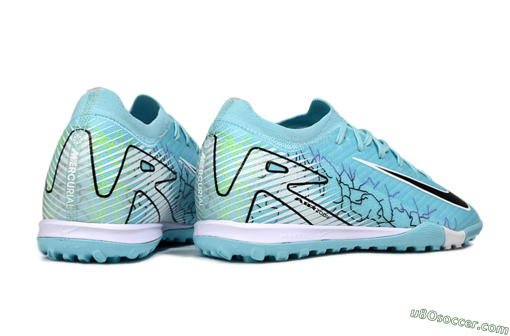 Nike Air Zoom Mercurial Vapor 16 Elite TF Artificial Turf Soccer Shoes - Blue/Aqua Splash/Jet Black 6