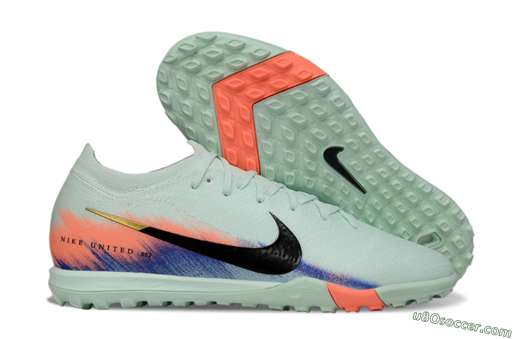 Nike Air Zoom Mercurial Vapor 16 Elite TF Artificial Turf Soccer Shoes - Aqua/Coral Orange/Soft Blue 1