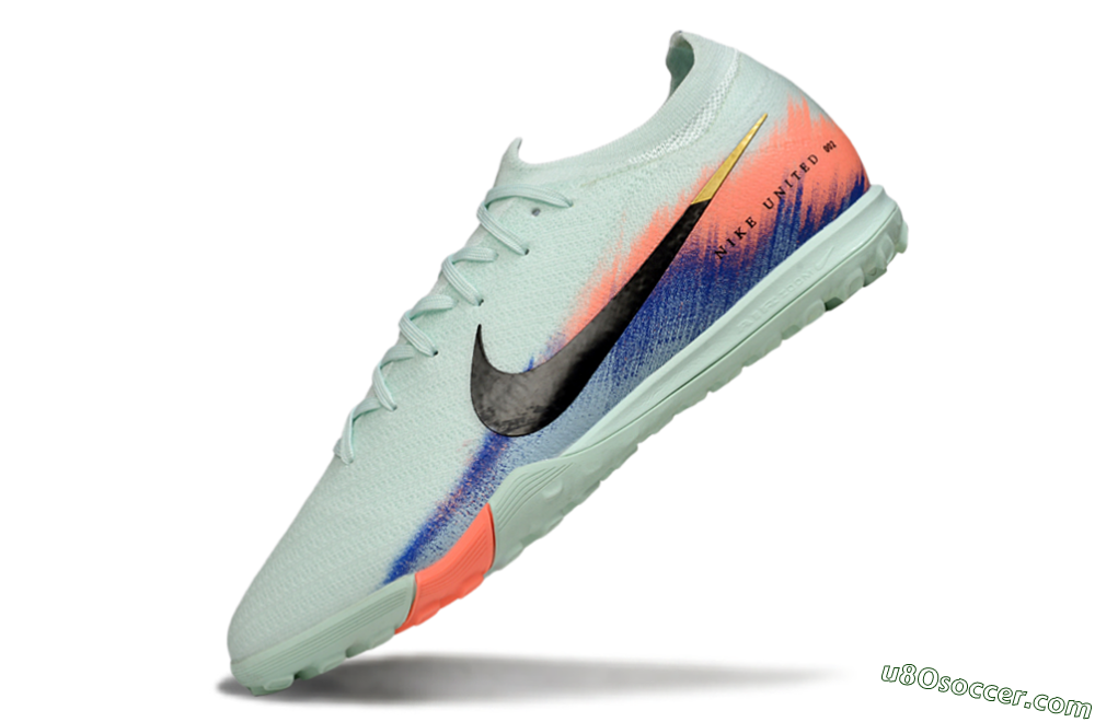 Nike Air Zoom Mercurial Vapor 16 Elite TF Artificial Turf Soccer Shoes - Aqua/Coral Orange/Soft Blue 5