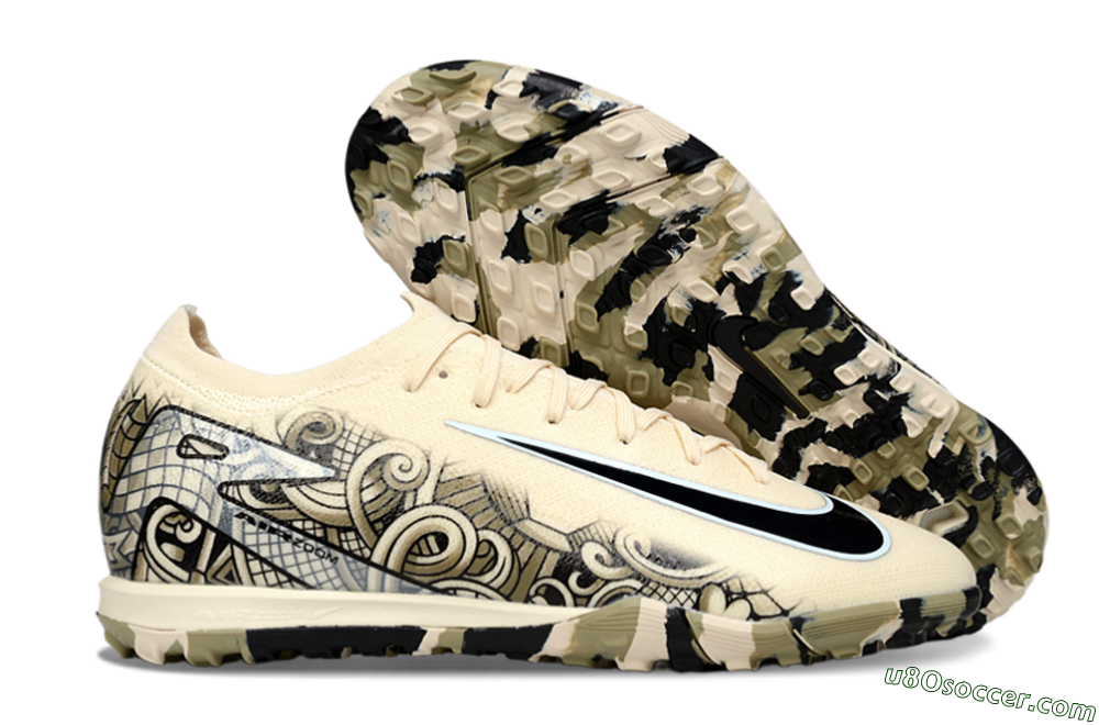 Nike Air Zoom Mercurial Vapor 16 Elite TF Artificial Turf Soccer Shoes - Beige/Sand Dune/Black Wave 1