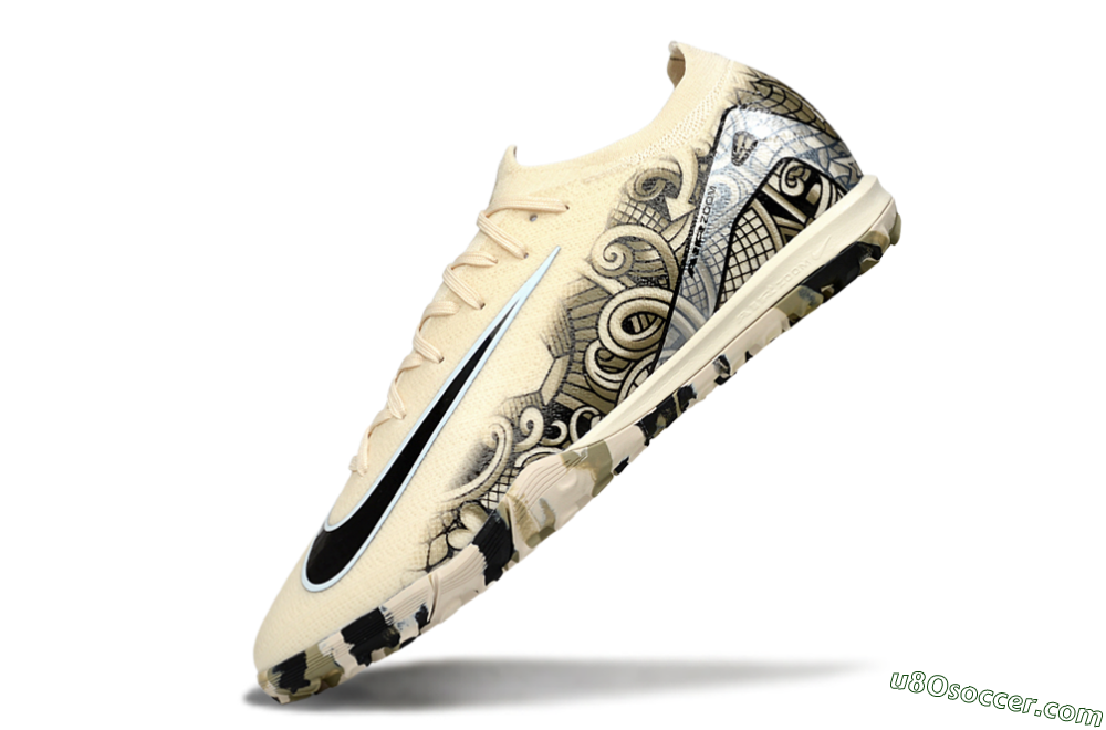 Nike Air Zoom Mercurial Vapor 16 Elite TF Artificial Turf Soccer Shoes - Beige/Sand Dune/Black Wave 5