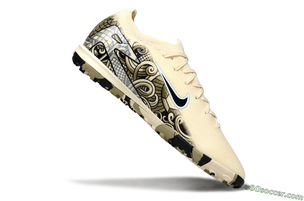 Nike Air Zoom Mercurial Vapor 16 Elite TF Artificial Turf Soccer Shoes - Beige/Sand Dune/Black Wave 4