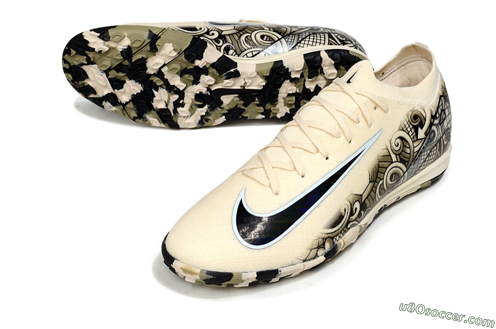 Nike Air Zoom Mercurial Vapor 16 Elite TF Artificial Turf Soccer Shoes - Beige/Sand Dune/Black Wave 3