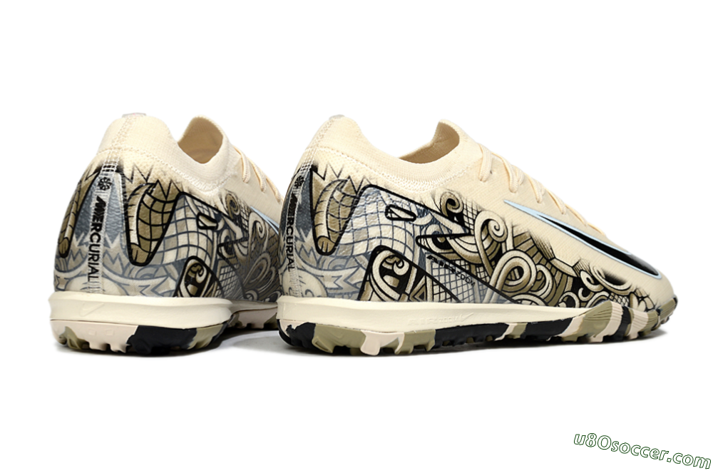 Nike Air Zoom Mercurial Vapor 16 Elite TF Artificial Turf Soccer Shoes - Beige/Sand Dune/Black Wave 6