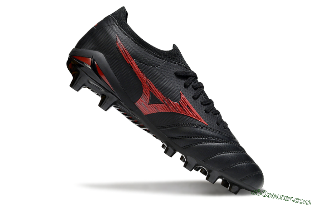 Mizuno Morelia Neo 4 FG Firm Ground Soccer Cleats - Black/Crimson Red/Jet Black 4