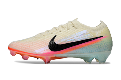 Nike Air Zoom Mercurial Vapor 16 Elite FG Firm Ground Soccer Cleats - Beige/Coral Burst/Aqua Glaze