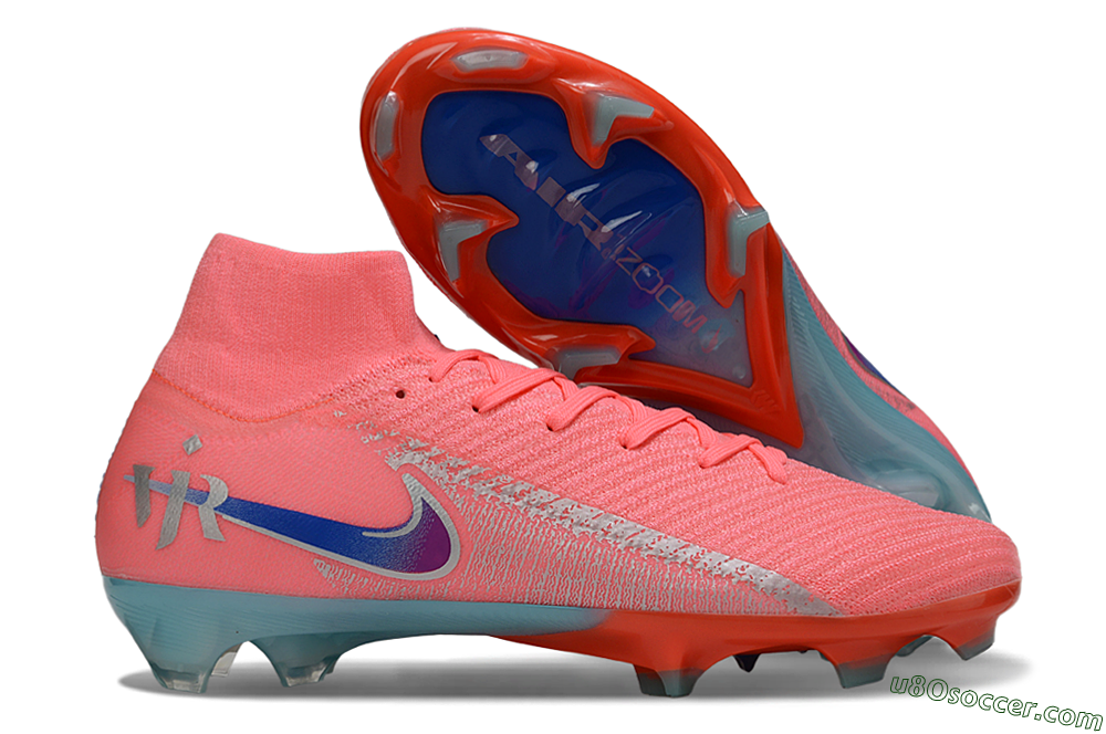 Nike Air Zoom Mercurial Superfly 10 Elite FG Firm Ground Soccer Cleats - Pink/Coral Splash/Turquoise Breeze 1