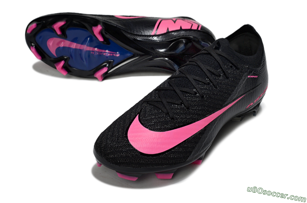 Nike Air Zoom Mercurial Vapor 16 Elite FG Firm Ground Soccer Cleats - Black/Vibrant Pink/Deep Blue 3