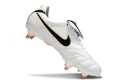 Nike Tiempo Legend 10 Elite SG Soft Ground Soccer Cleats - White/Black/Orange