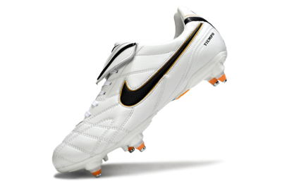 Nike Tiempo Legend 10 Elite SG Soft Ground Soccer Cleats - White/Black/Orange