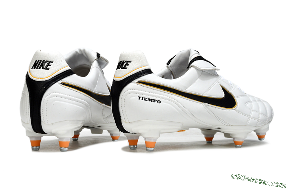 Nike Tiempo Legend 10 Elite SG Soft Ground Soccer Cleats - White/Black/Orange 6