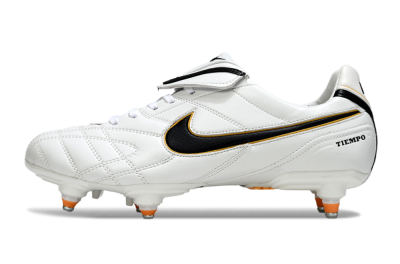 Nike Tiempo Legend 10 Elite SG Soft Ground Soccer Cleats - White/Black/Orange