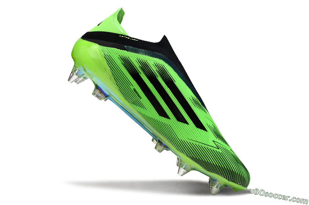 Adidas F50 Elite Laceless SG Soft Ground Soccer Cleats - Green/Lime Burst/Neon Glow 4