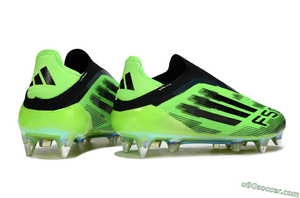Adidas F50 Elite Laceless SG Soft Ground Soccer Cleats - Green/Lime Burst/Neon Glow 6