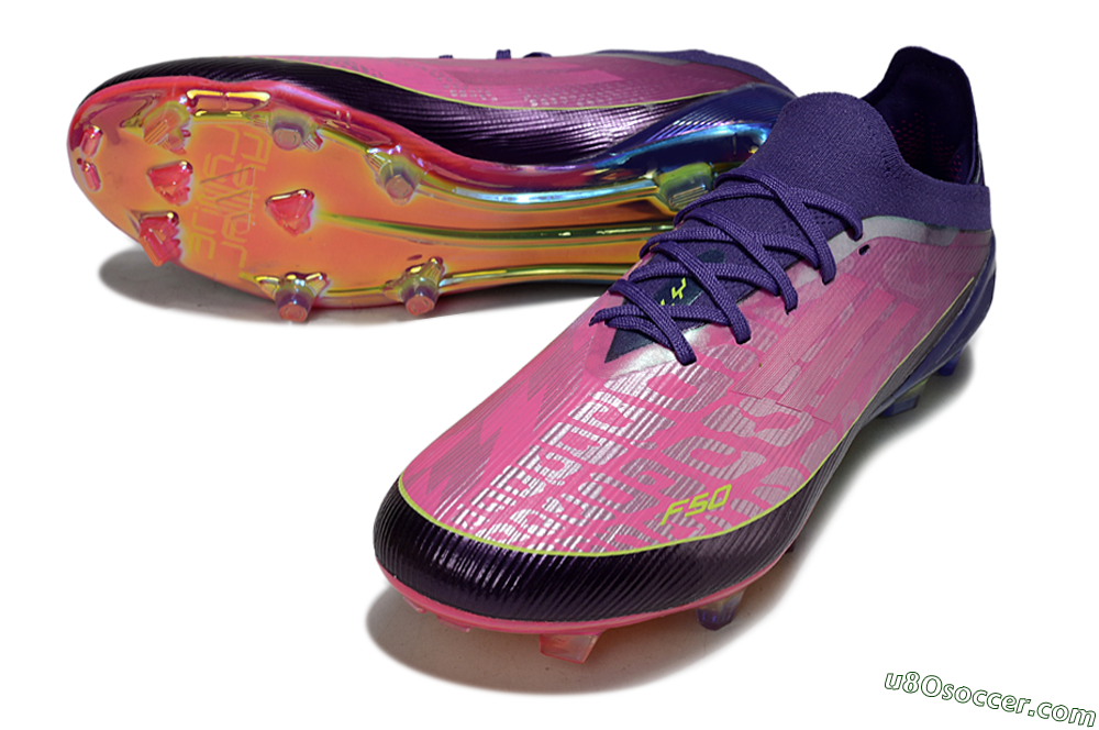 Adidas F50 Elite FG Firm Ground Soccer Cleats - Pink/Vibrant Pink/Deep Purple 3