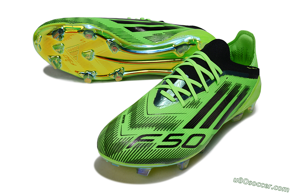 Adidas F50 Elite FG Firm Ground Soccer Cleats - Green/Neon Green/Black 3