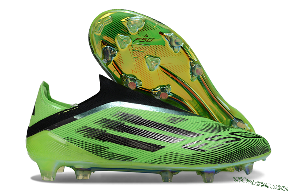 Adidas F50 Elite Laceless FG Firm Ground Soccer Cleats - Green/Lime Burst/Electric Glow 1