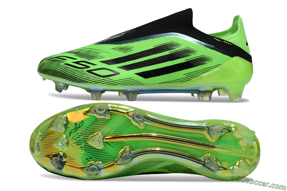Adidas F50 Elite Laceless FG Firm Ground Soccer Cleats - Green/Lime Burst/Electric Glow 0