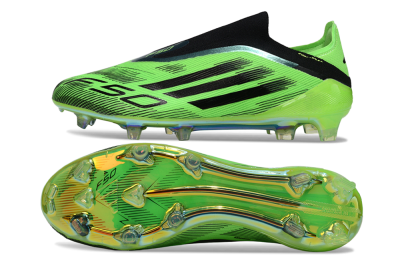 Adidas F50 Elite Laceless FG Firm Ground Soccer Cleats - Green/Lime Burst/Electric Glow