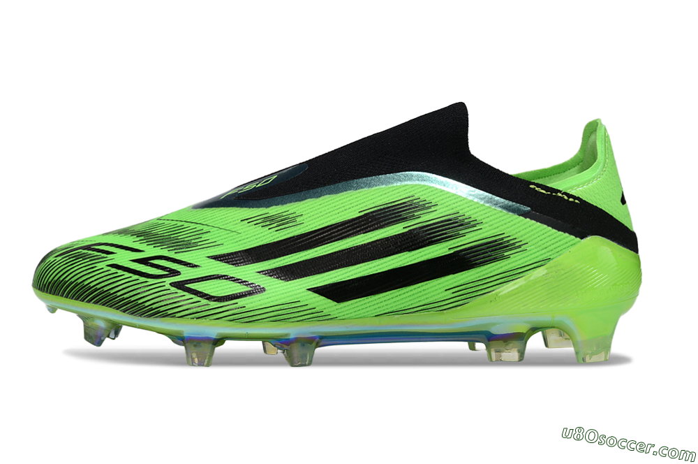 Adidas F50 Elite Laceless FG Firm Ground Soccer Cleats - Green/Lime Burst/Electric Glow 2