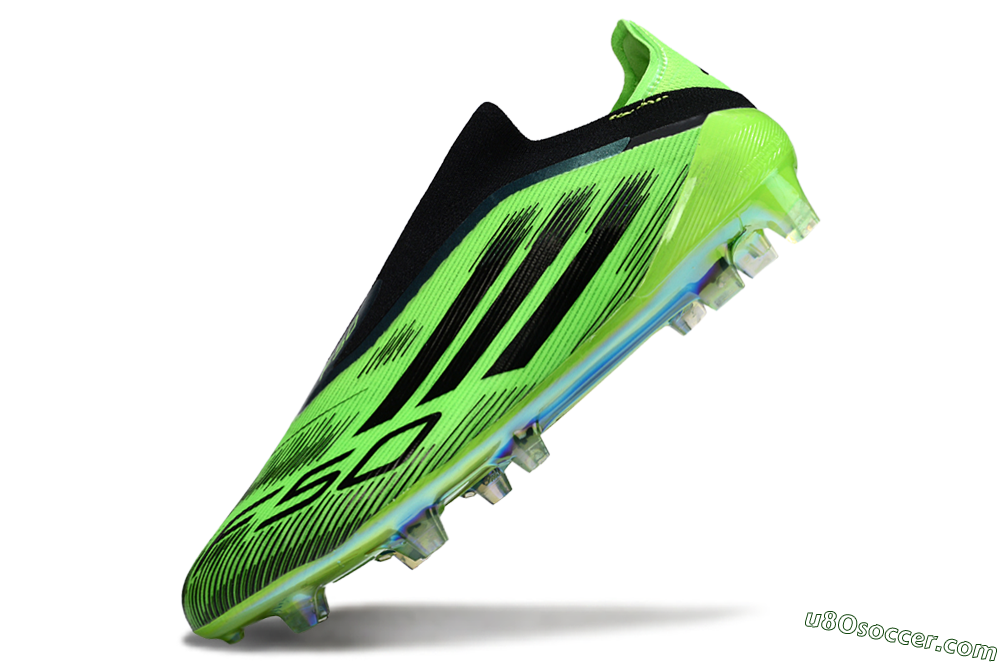 Adidas F50 Elite Laceless FG Firm Ground Soccer Cleats - Green/Lime Burst/Electric Glow 5