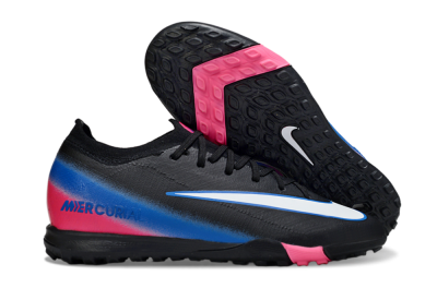 Nike Air Zoom Mercurial Vapor 16 Elite TF Artificial Turf Soccer Shoes - Black/Electric Blue/Pink Fusion