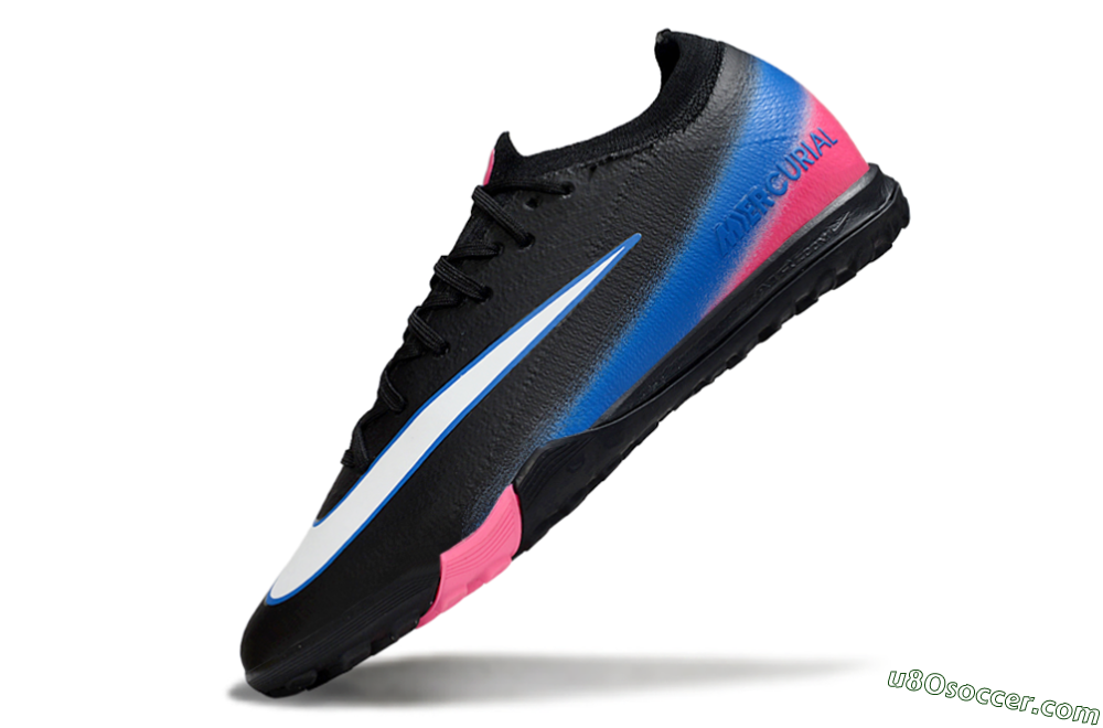 Nike Air Zoom Mercurial Vapor 16 Elite TF Artificial Turf Soccer Shoes - Black/Electric Blue/Pink Fusion 5