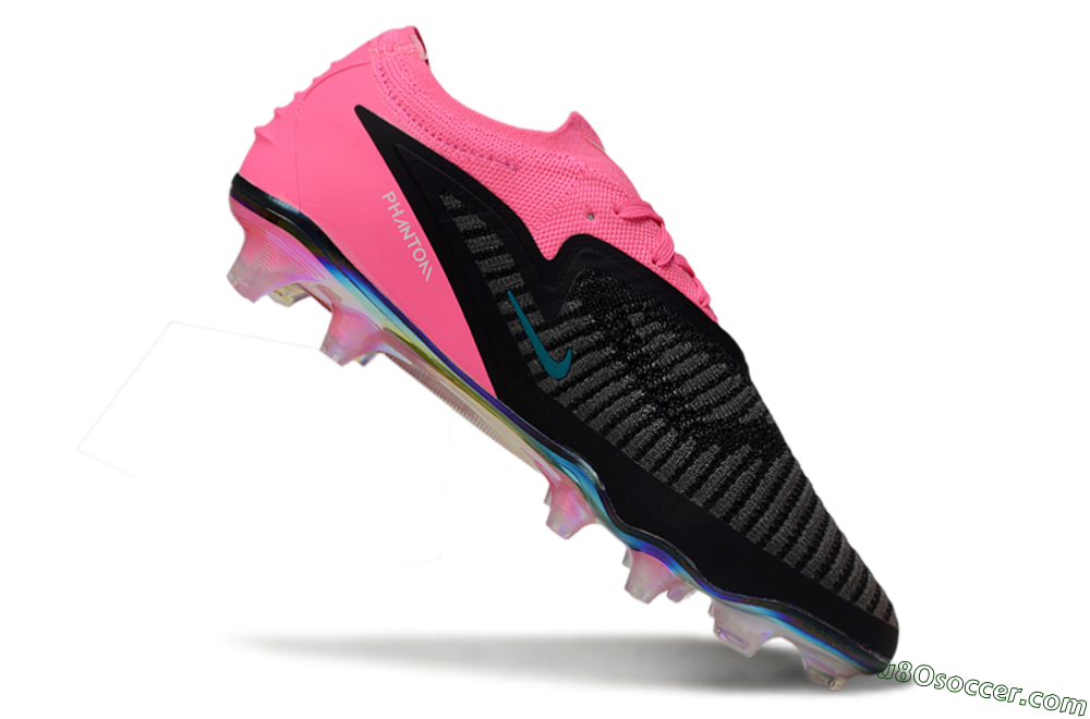 Nike Phantom 6 Low Elite FG Firm Ground Soccer Cleats - Black/Hot Pink/Teal 4