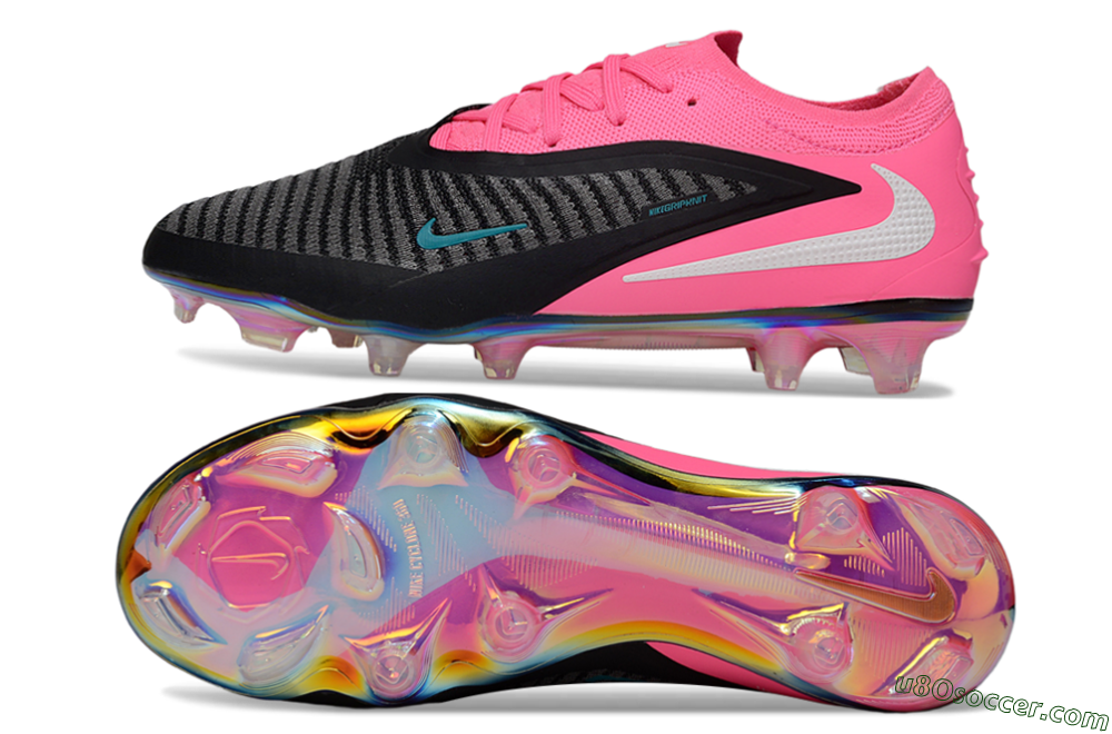 Nike Phantom 6 Low Elite FG Firm Ground Soccer Cleats - Black/Hot Pink/Teal 0