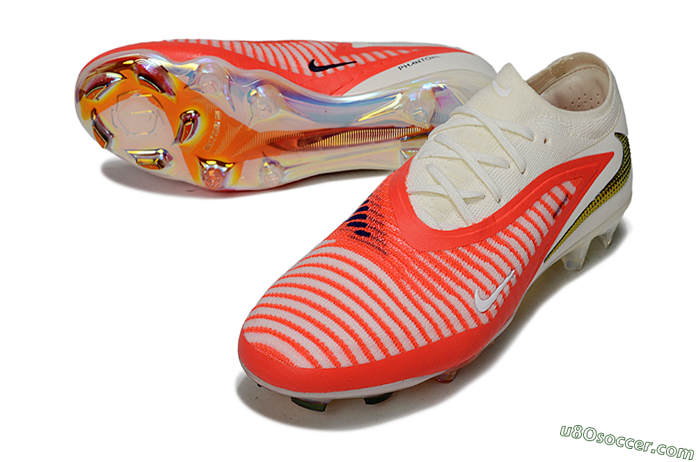 Nike Phantom 6 Low Elite FG Firm Ground Soccer Cleats - Red/Bright Orange/White 3