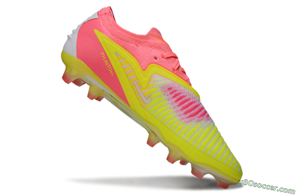 Nike Phantom 6 Low Elite FG Firm Ground Soccer Cleats - Pink/Highlighter Yellow/Fluorescent Pink 4