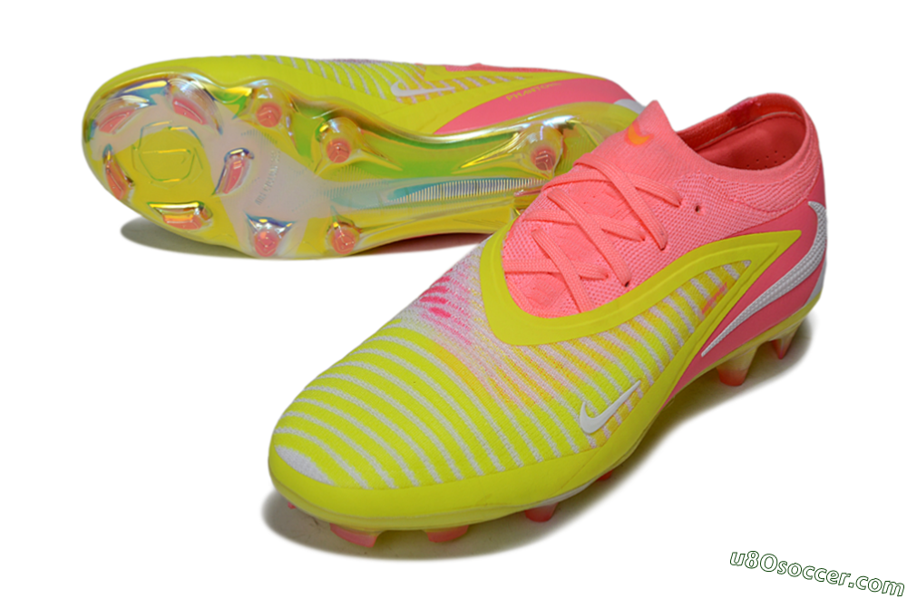 Nike Phantom 6 Low Elite FG Firm Ground Soccer Cleats - Pink/Highlighter Yellow/Fluorescent Pink 3