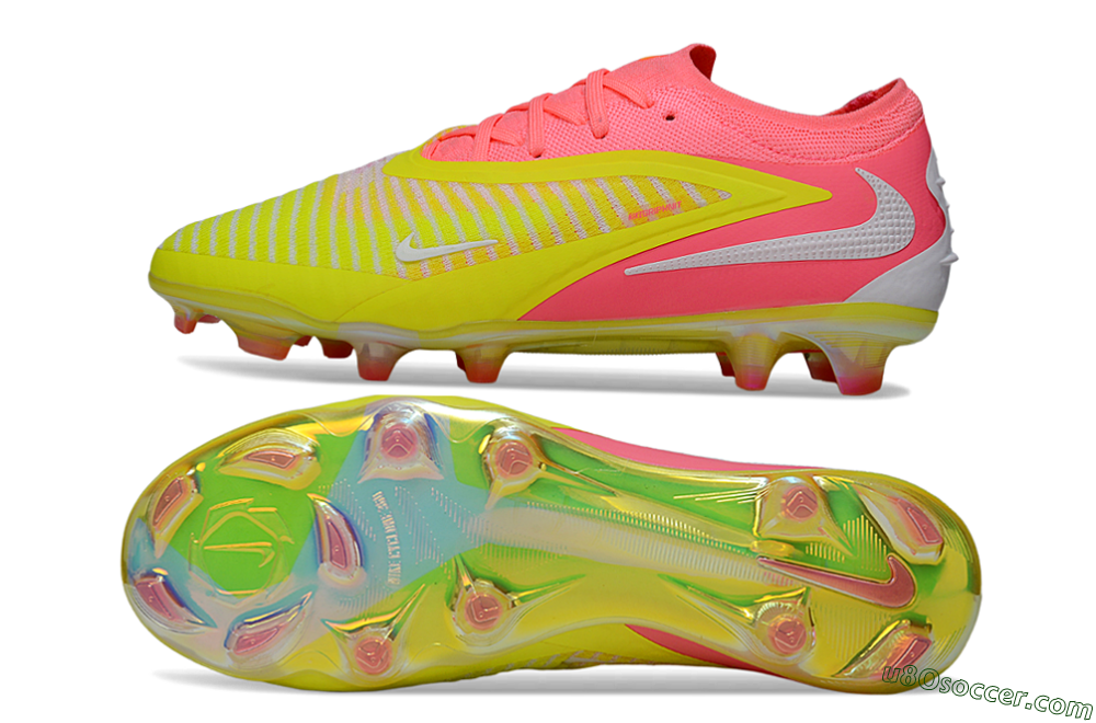 Nike Phantom 6 Low Elite FG Firm Ground Soccer Cleats - Pink/Highlighter Yellow/Fluorescent Pink 0