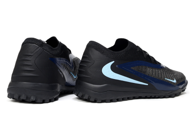 Nike Phantom 6 Low Elite TF Artificial Turf Soccer Shoes - Black/Navy Blue/Light Blue