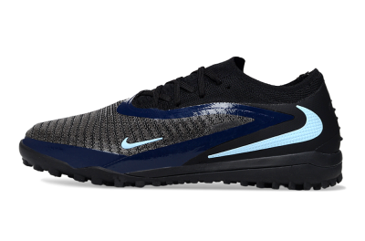 Nike Phantom 6 Low Elite TF Artificial Turf Soccer Shoes - Black/Navy Blue/Light Blue